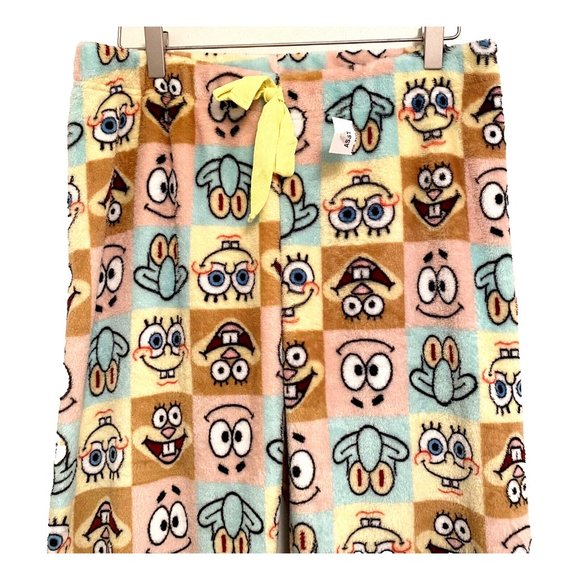 SpongeBob Pajama Pants Cozy Fuzzy Patrick, Squidward, Sandy Soft Lounge PJ Pants - Picture 8 of 15